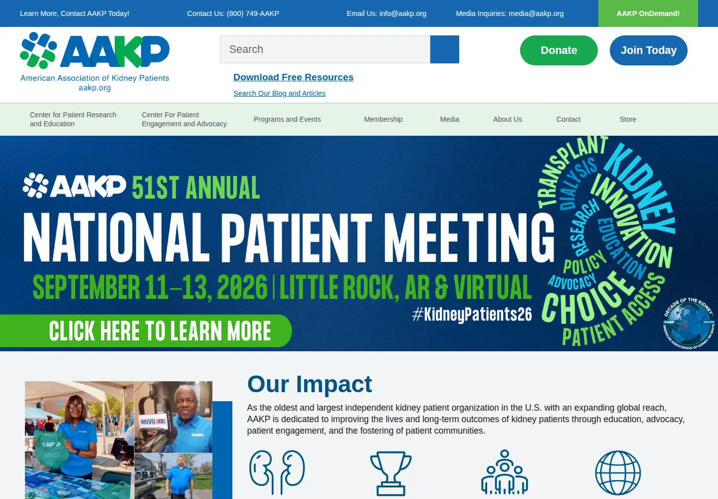 Screenshot of aakp.org