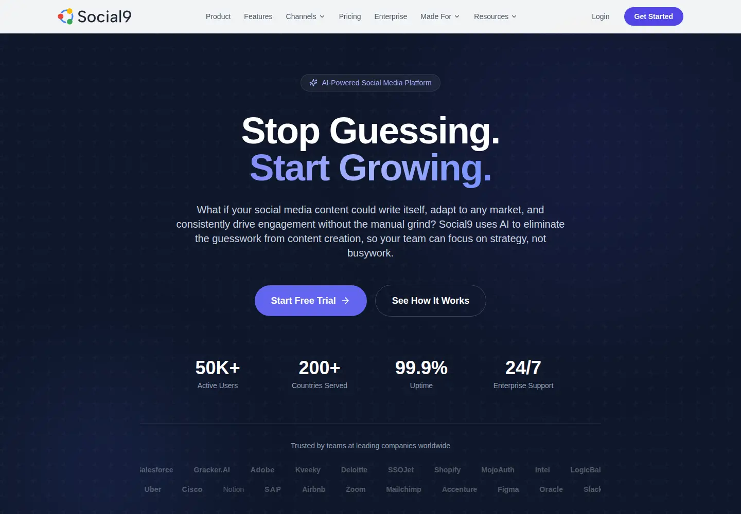 Captured homepage of social9.com in the current scan