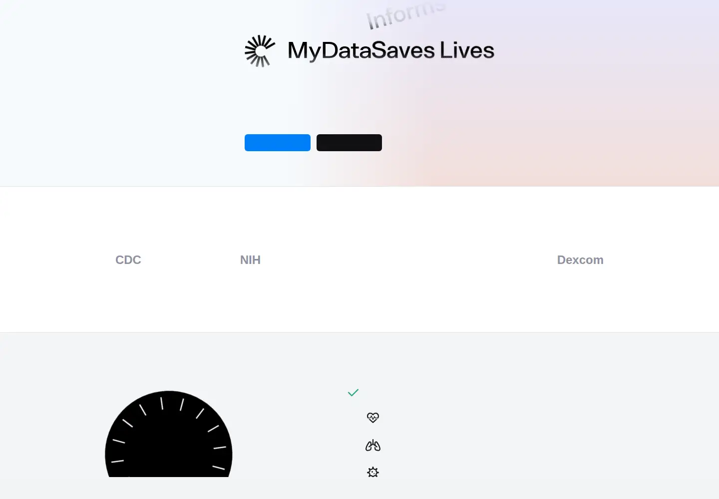 Captured homepage of mydatahelps.org in the current scan