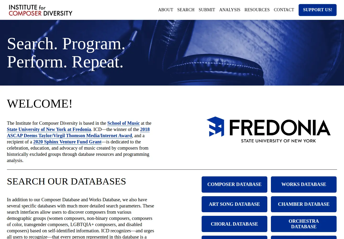 Screenshot of composerdiversity.com