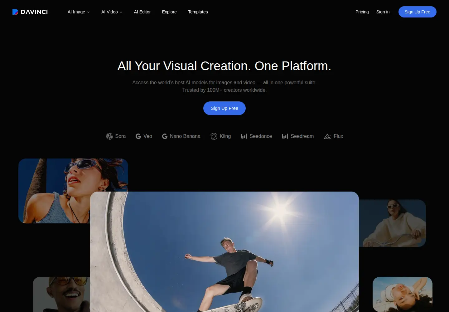 Captured homepage of davinci.ai in the current scan