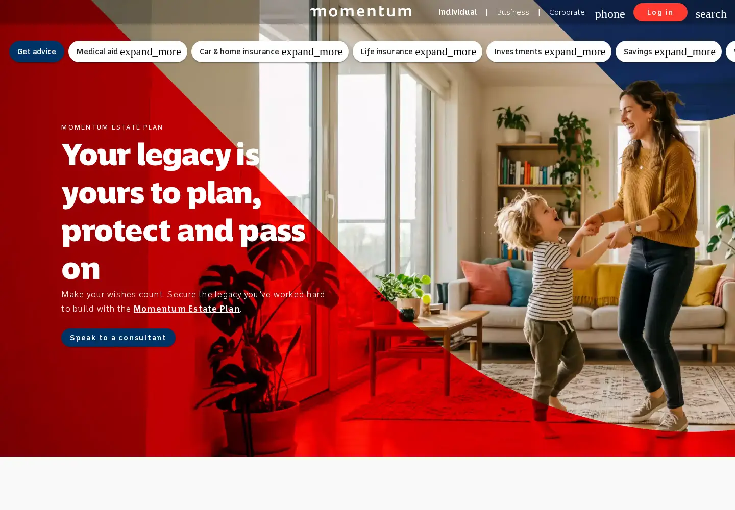 Screenshot of momentum.co.za
