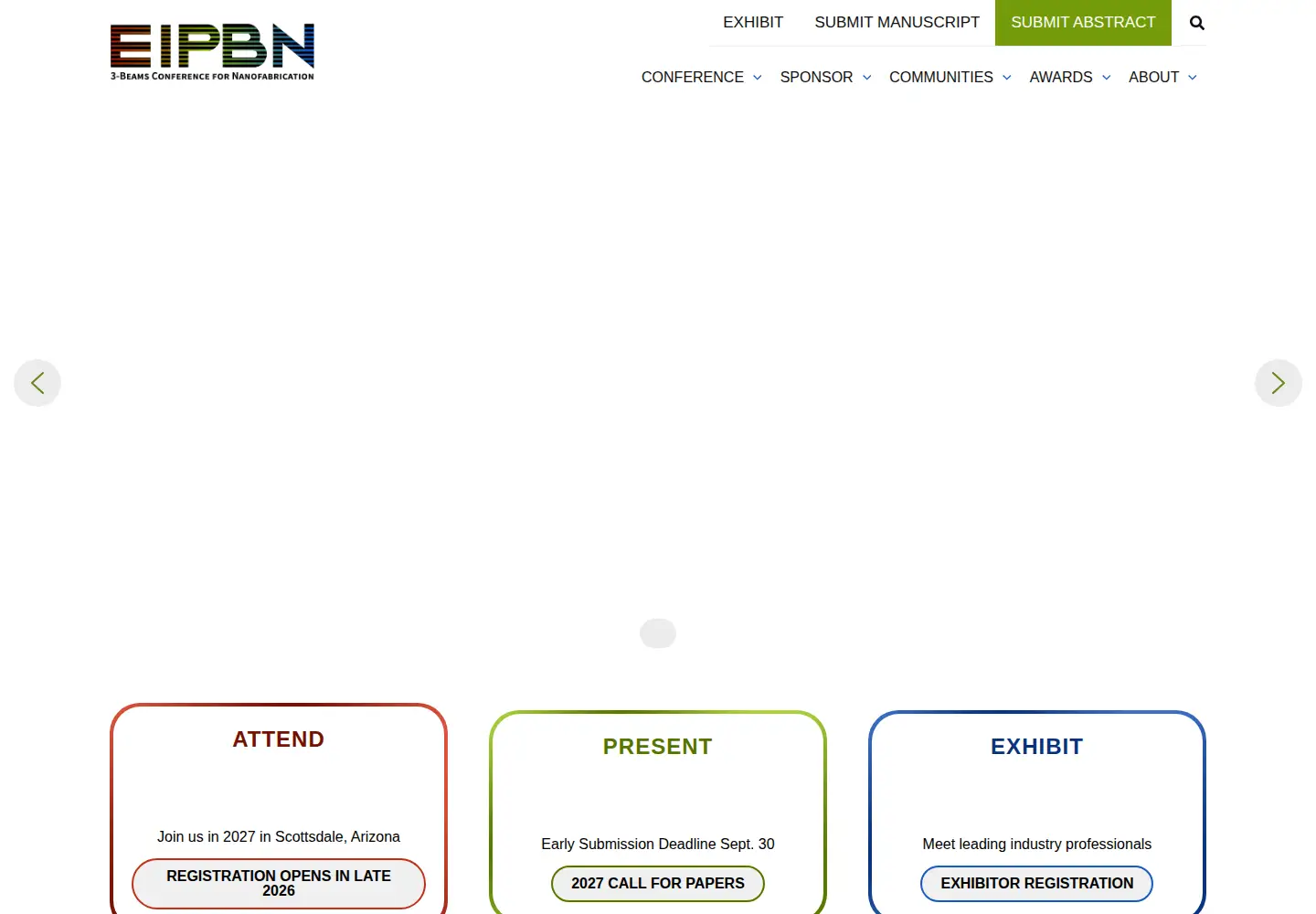 Captured homepage of eipbn.org in the current scan