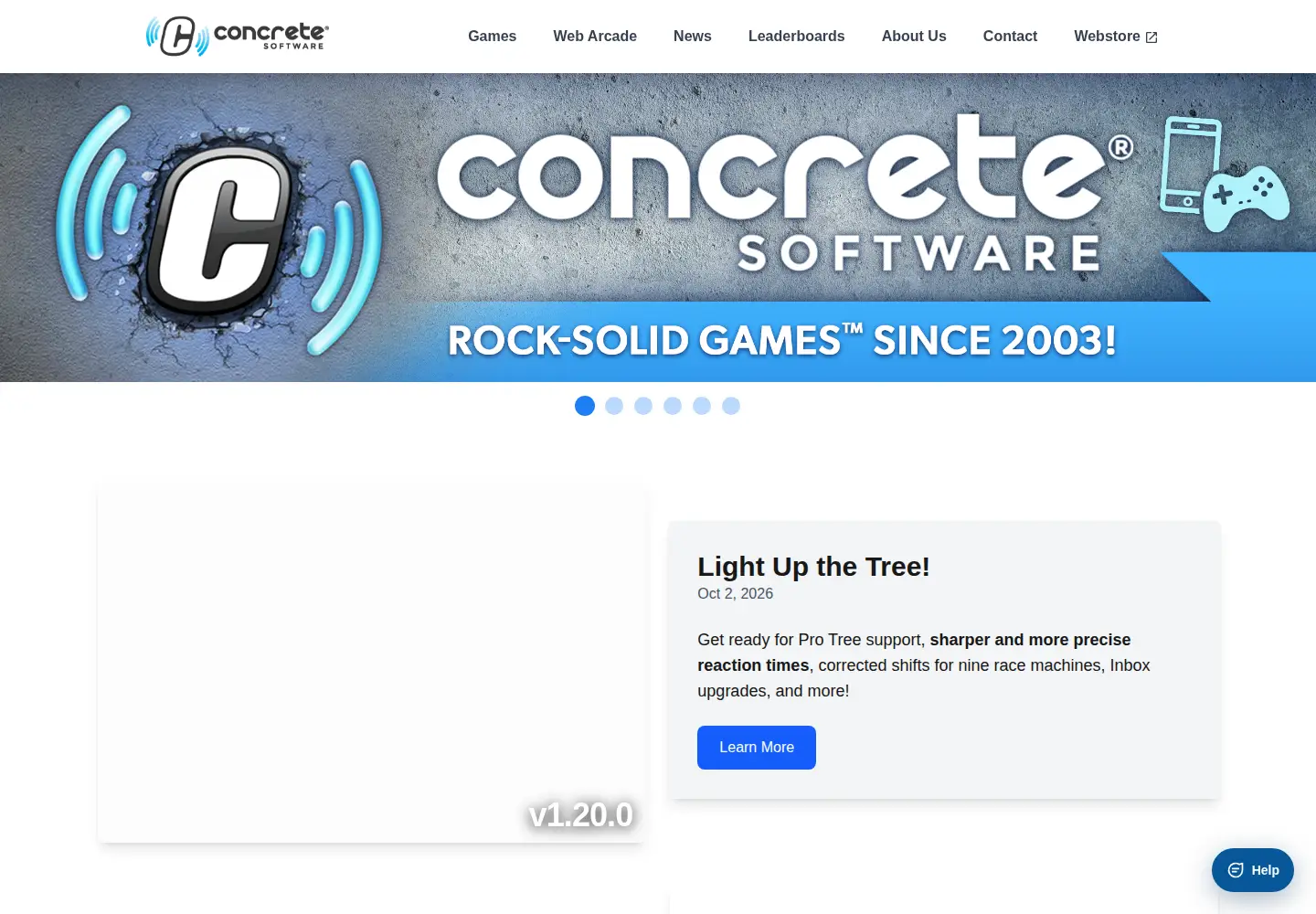 Captured homepage of concretesoftware.com in the current scan