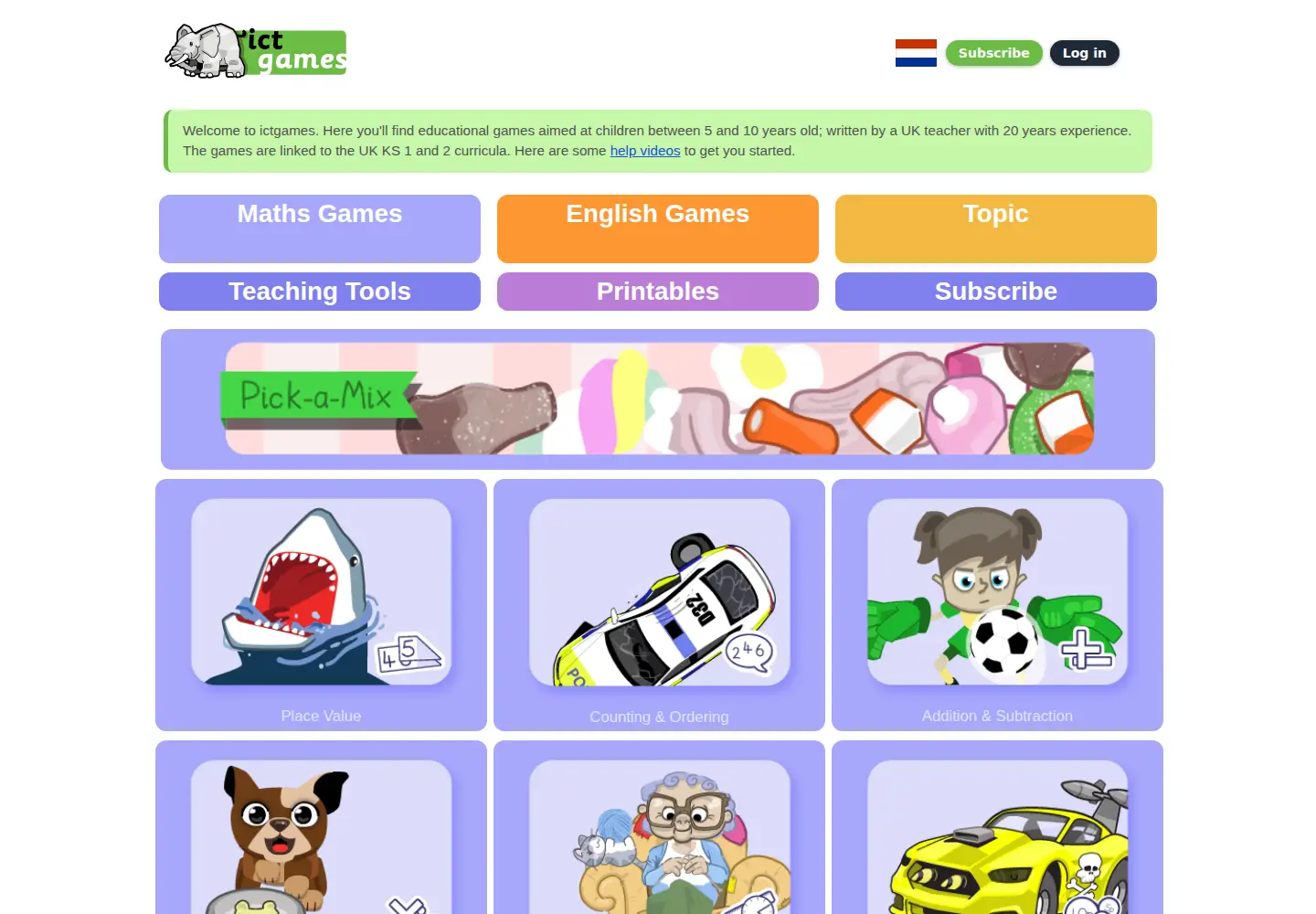 Screenshot of ictgames.com
