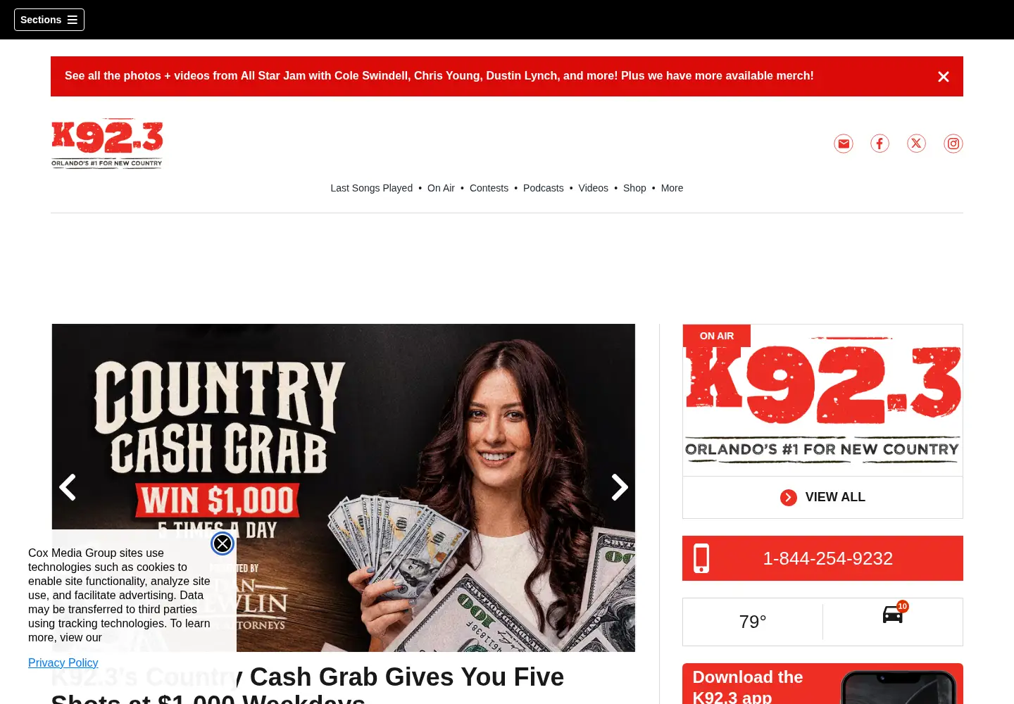 Screenshot of k923orlando.com