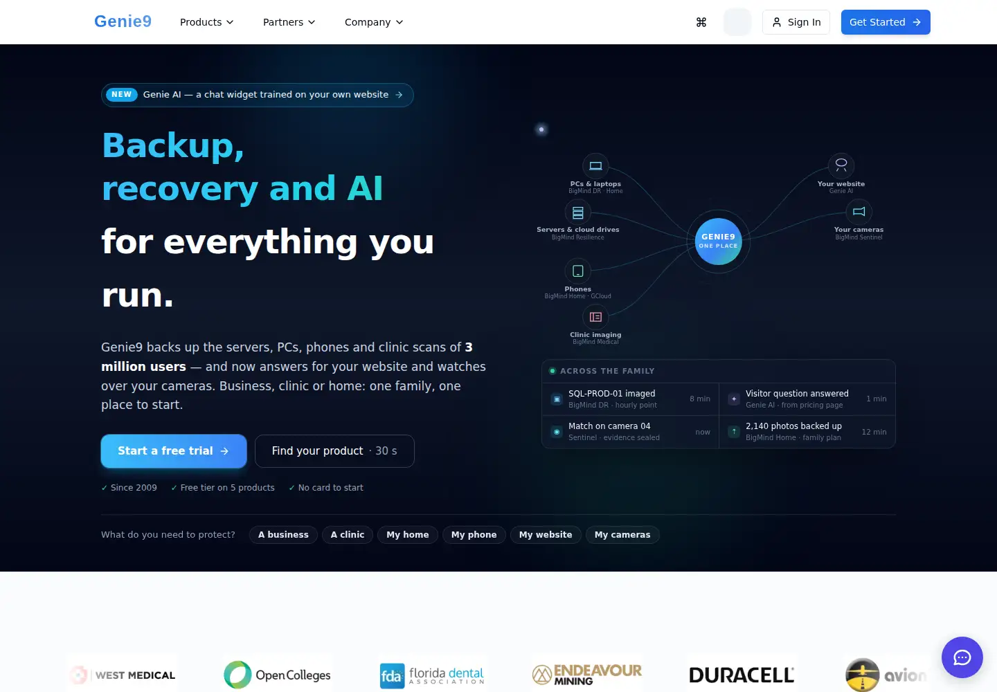 Screenshot of genie9.com