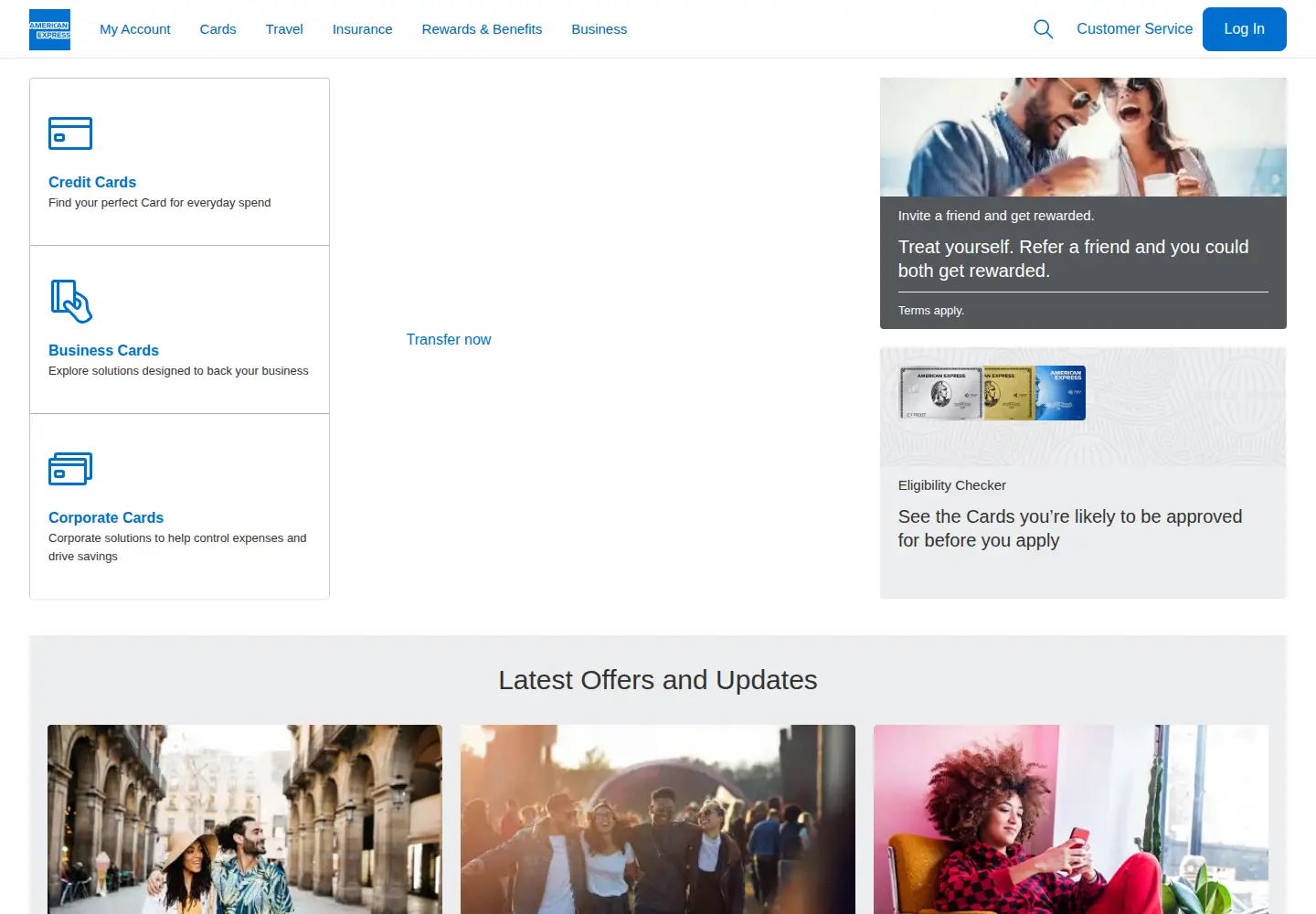 Screenshot of americanexpress.co.uk