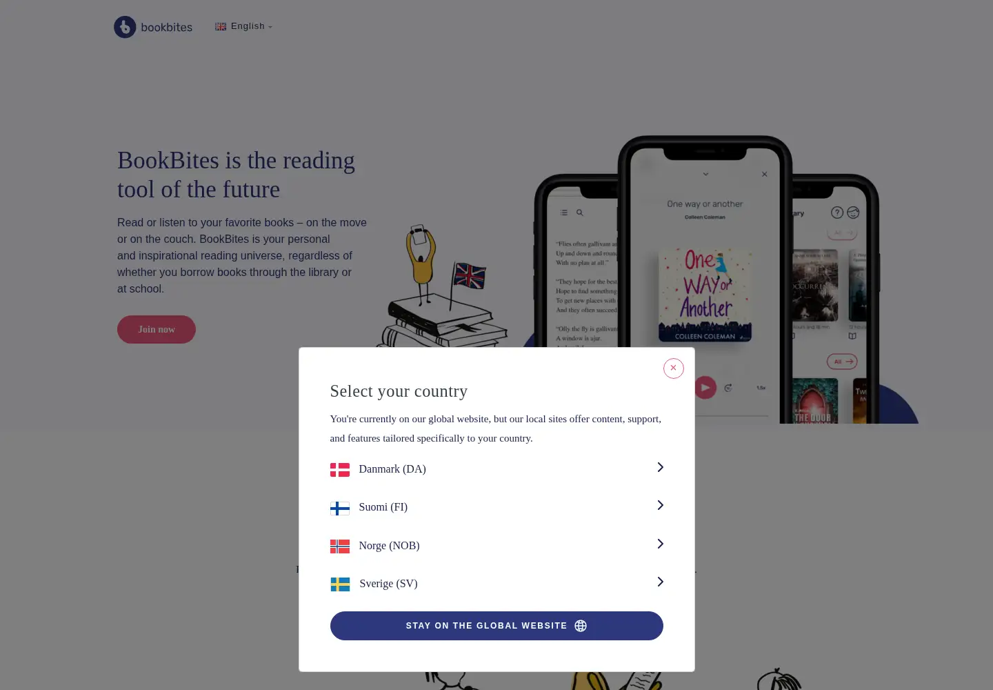 Screenshot of bookbites.com