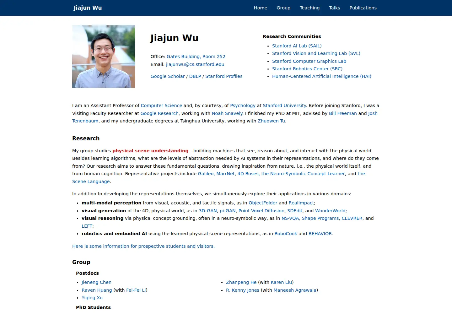 Captured homepage of jiajunwu.com in the current scan