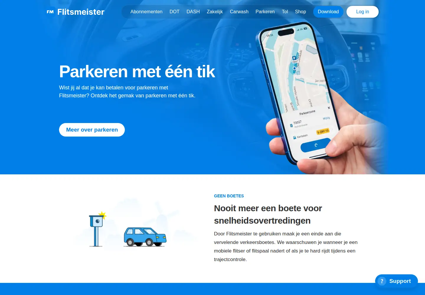 Screenshot of flitsmeister.nl