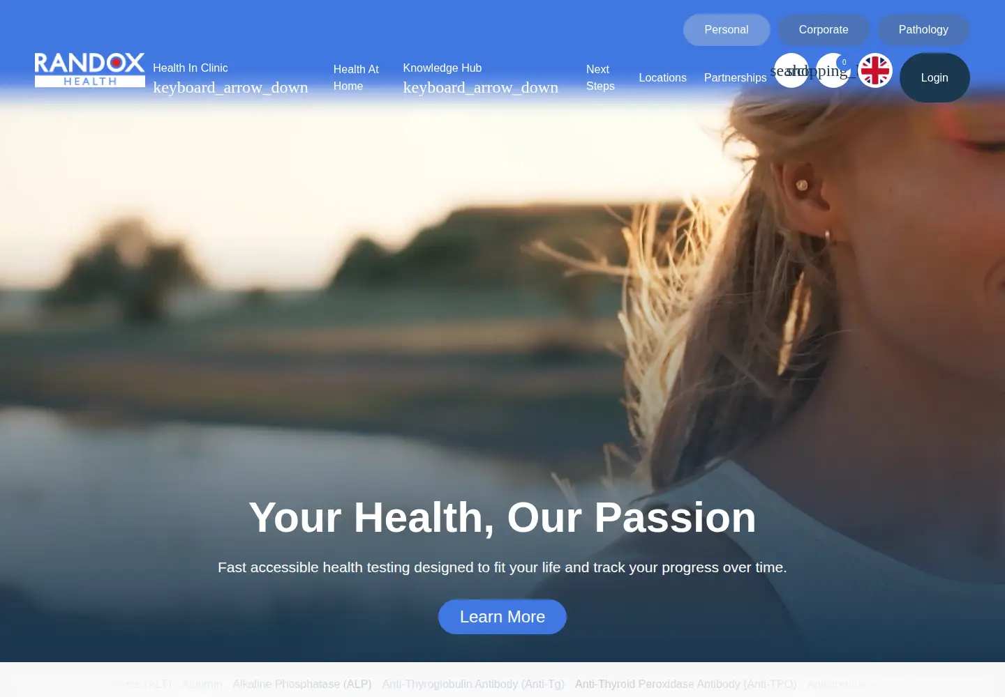 Screenshot of randoxhealth.com