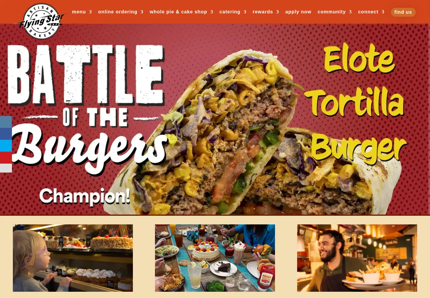 Screenshot of flyingstarcafe.com