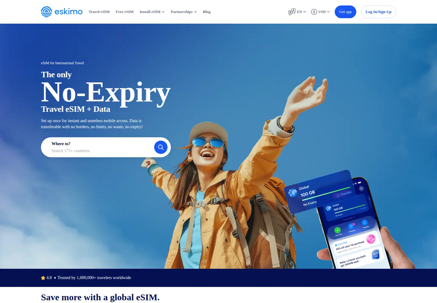Screenshot of eskimo.travel