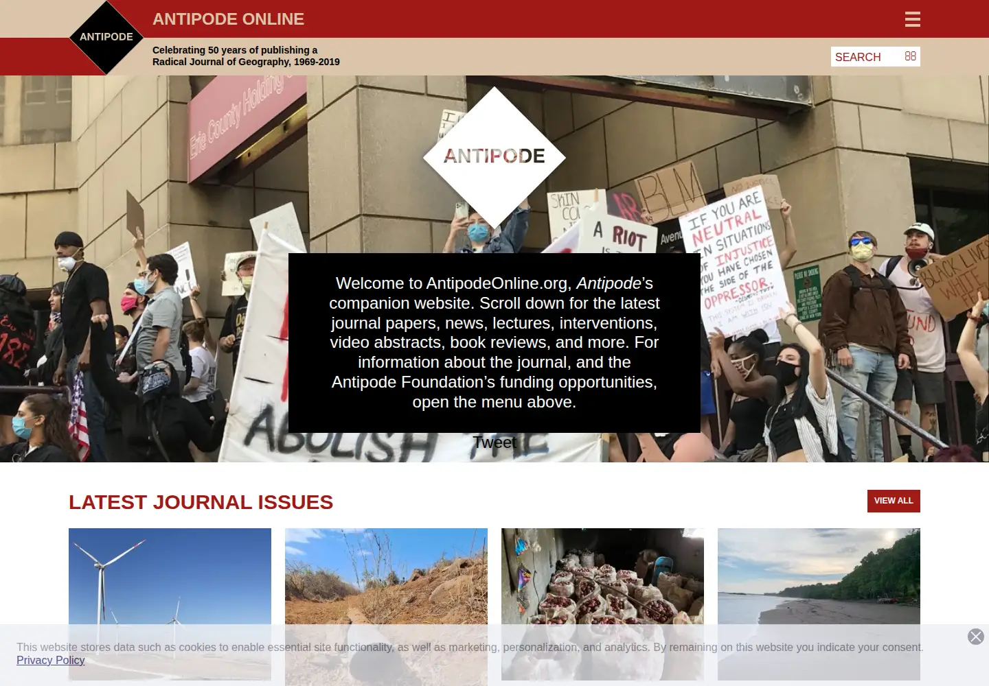 Screenshot of antipodefoundation.org