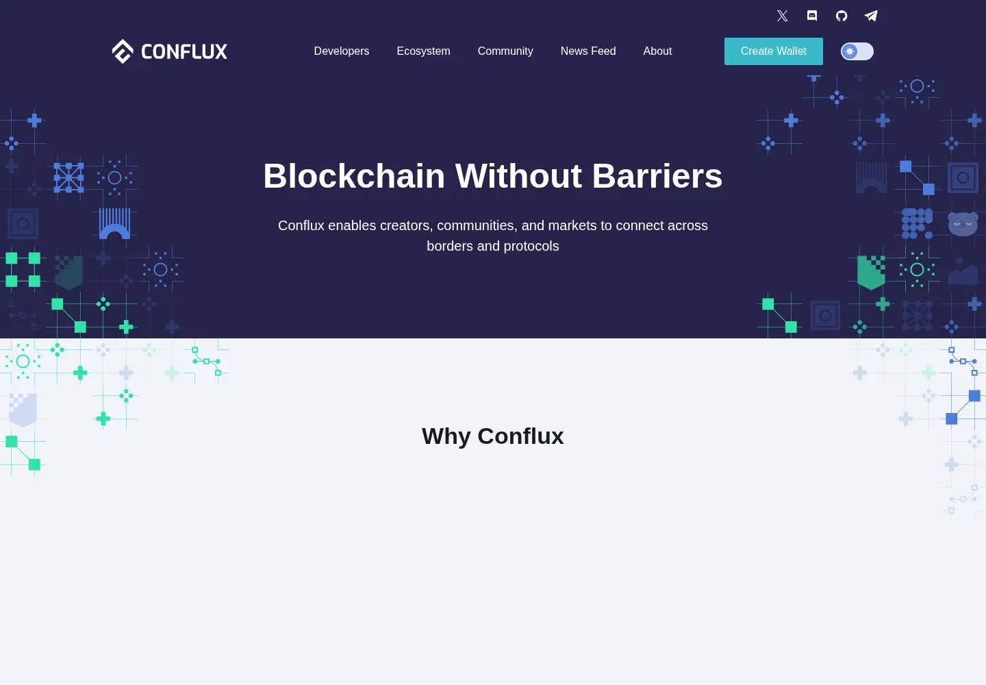 Screenshot of confluxnetwork.org