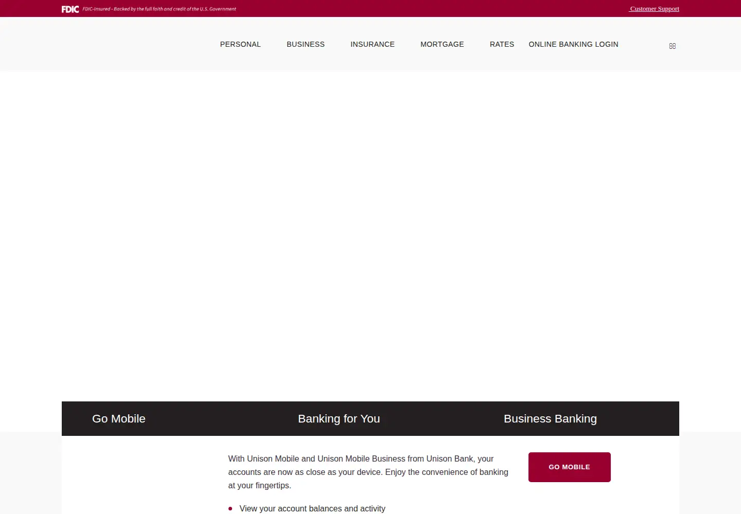 Screenshot of unisonbank.com