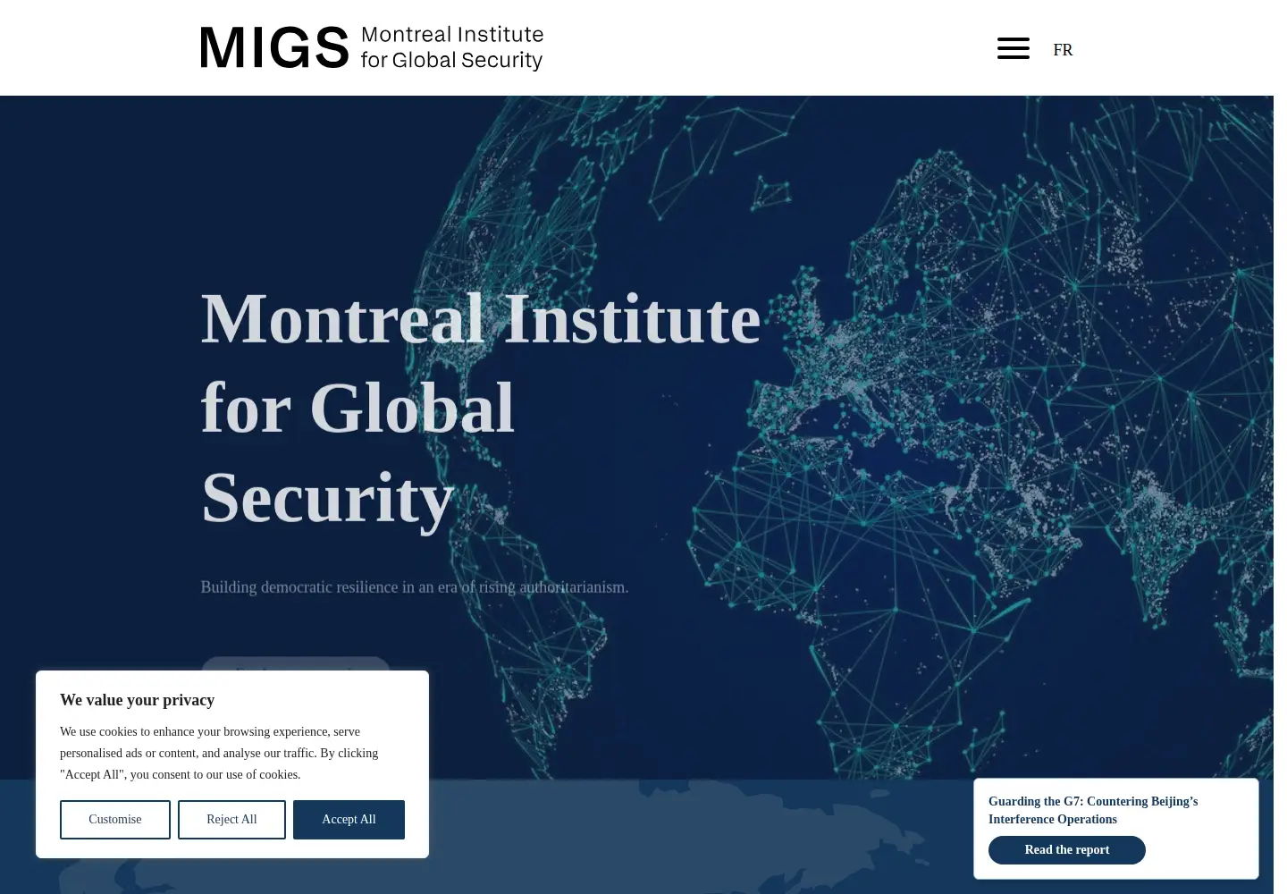 Screenshot of migsinstitute.org