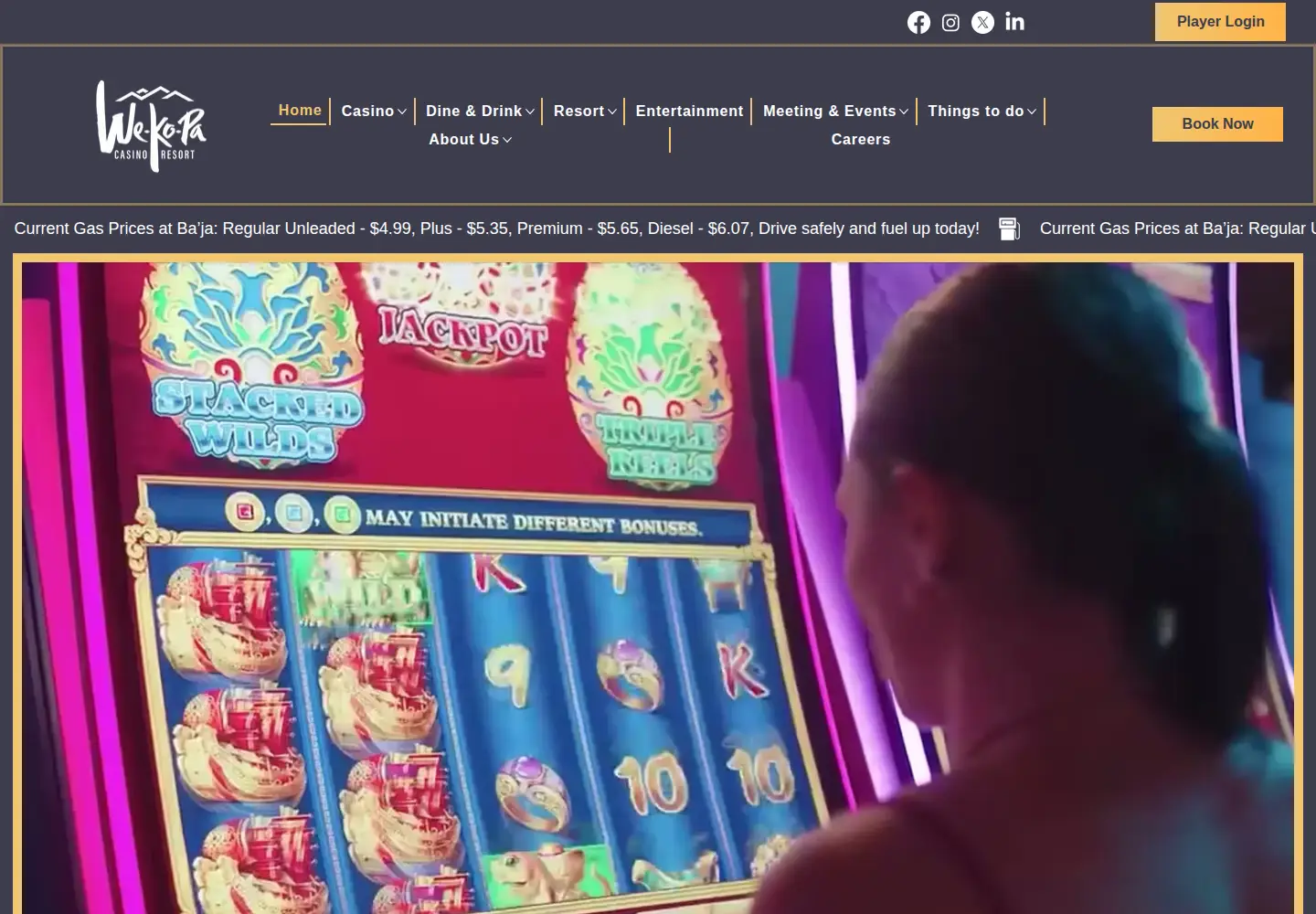 Screenshot of wekopacasinoresort.com