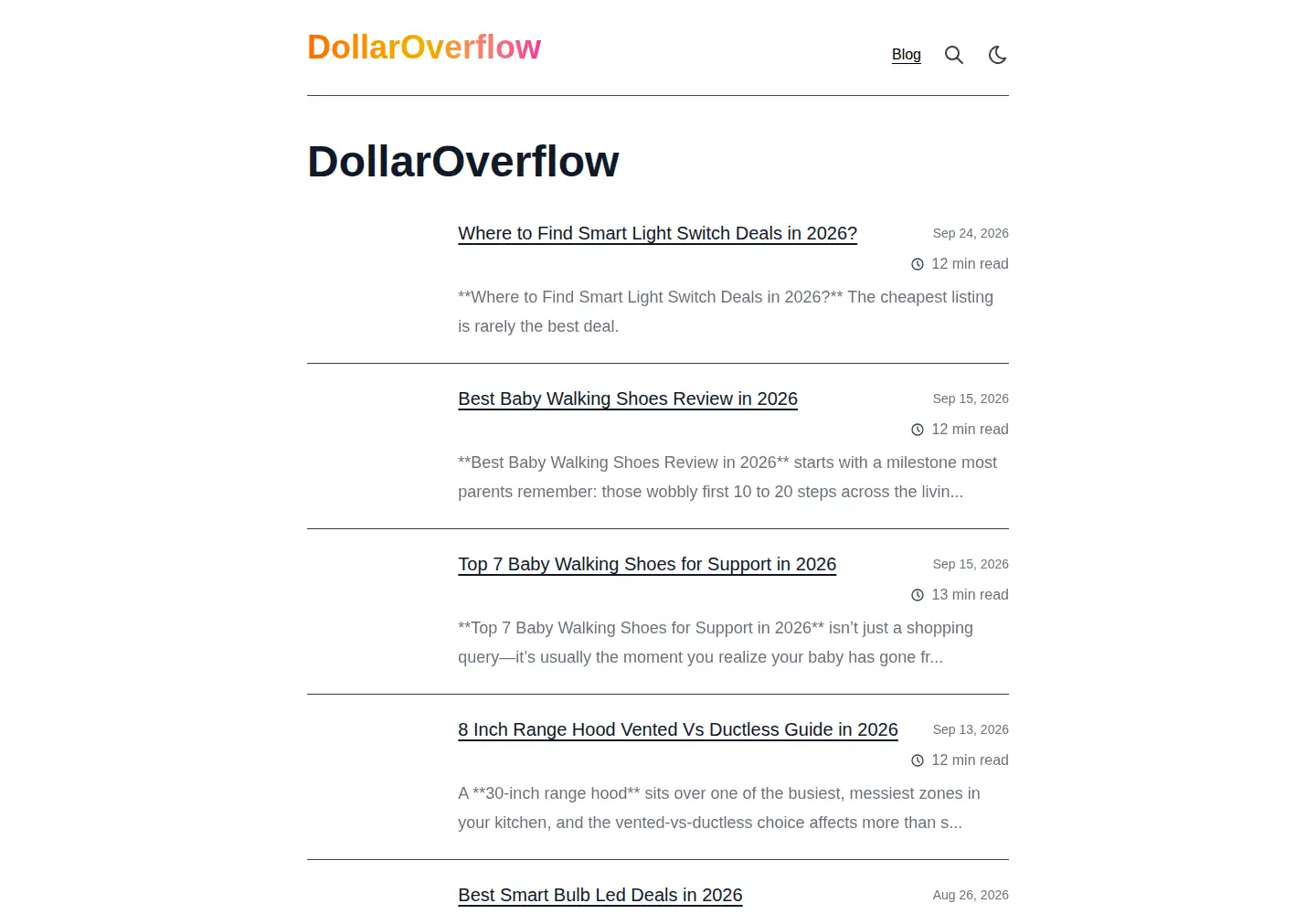 Screenshot of dollaroverflow.com