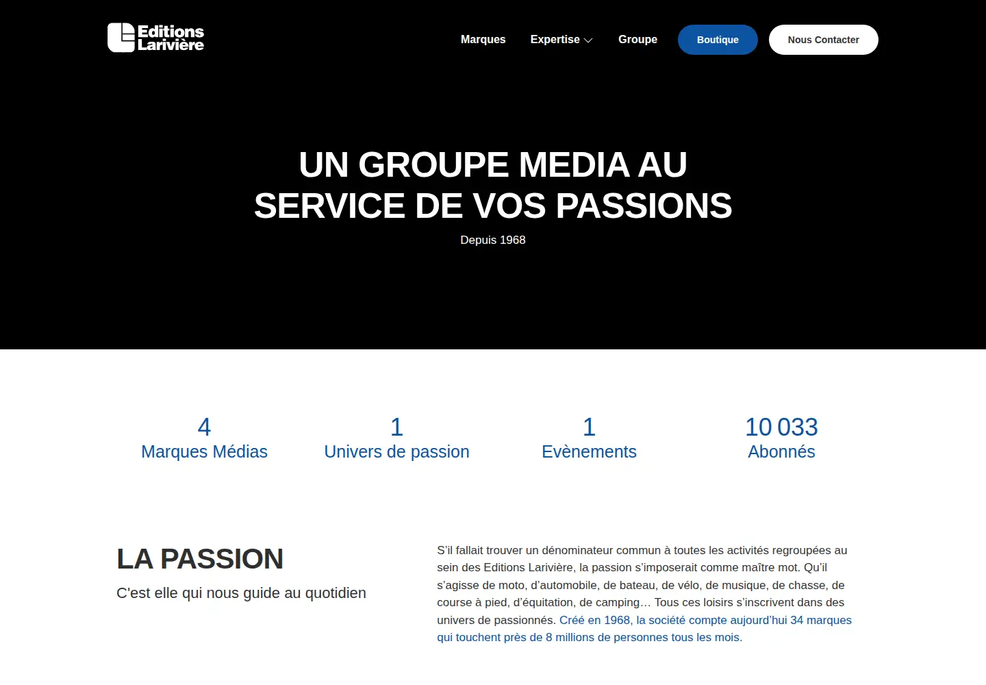 Screenshot of editions-lariviere.fr