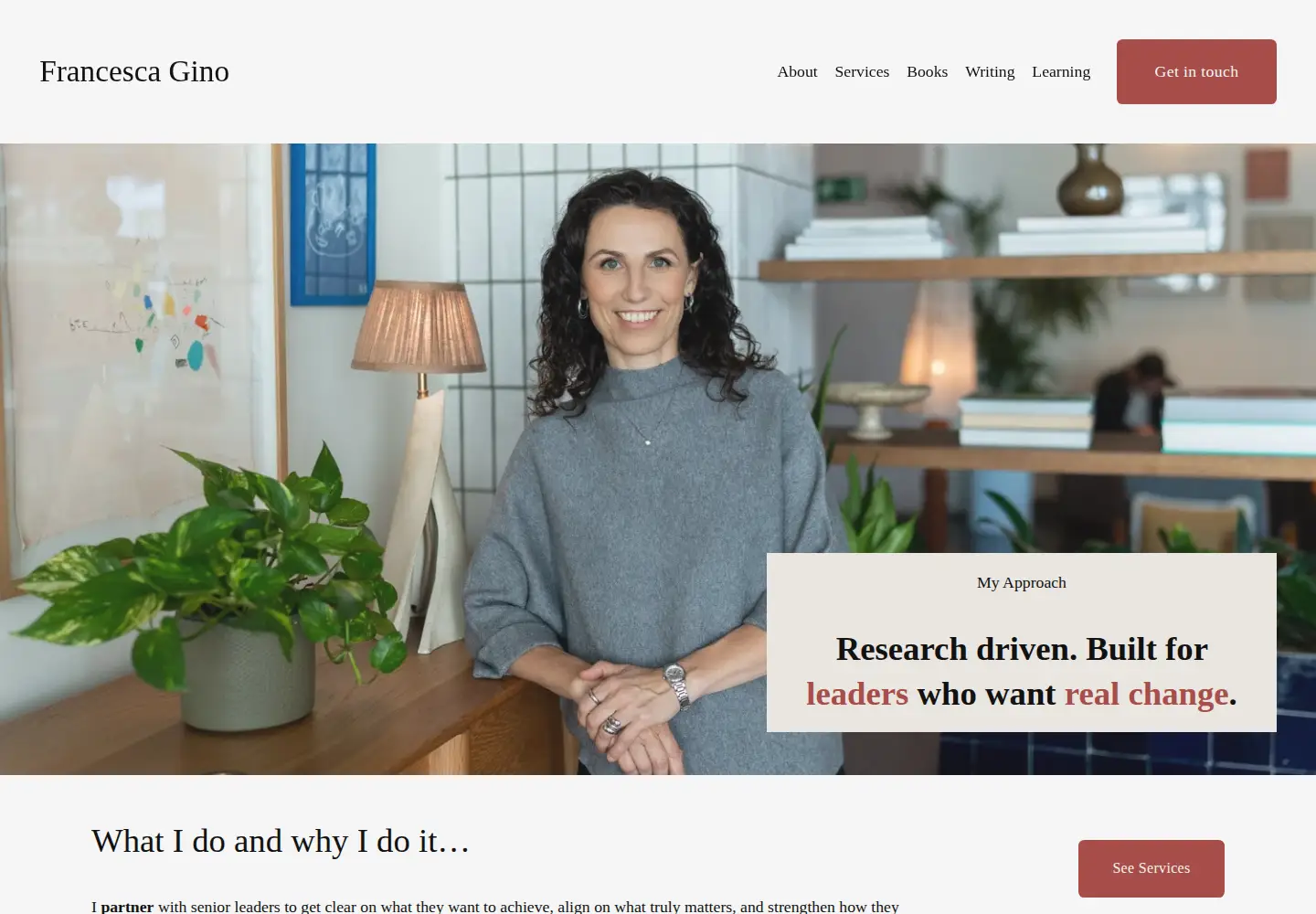 Screenshot of francescagino.com