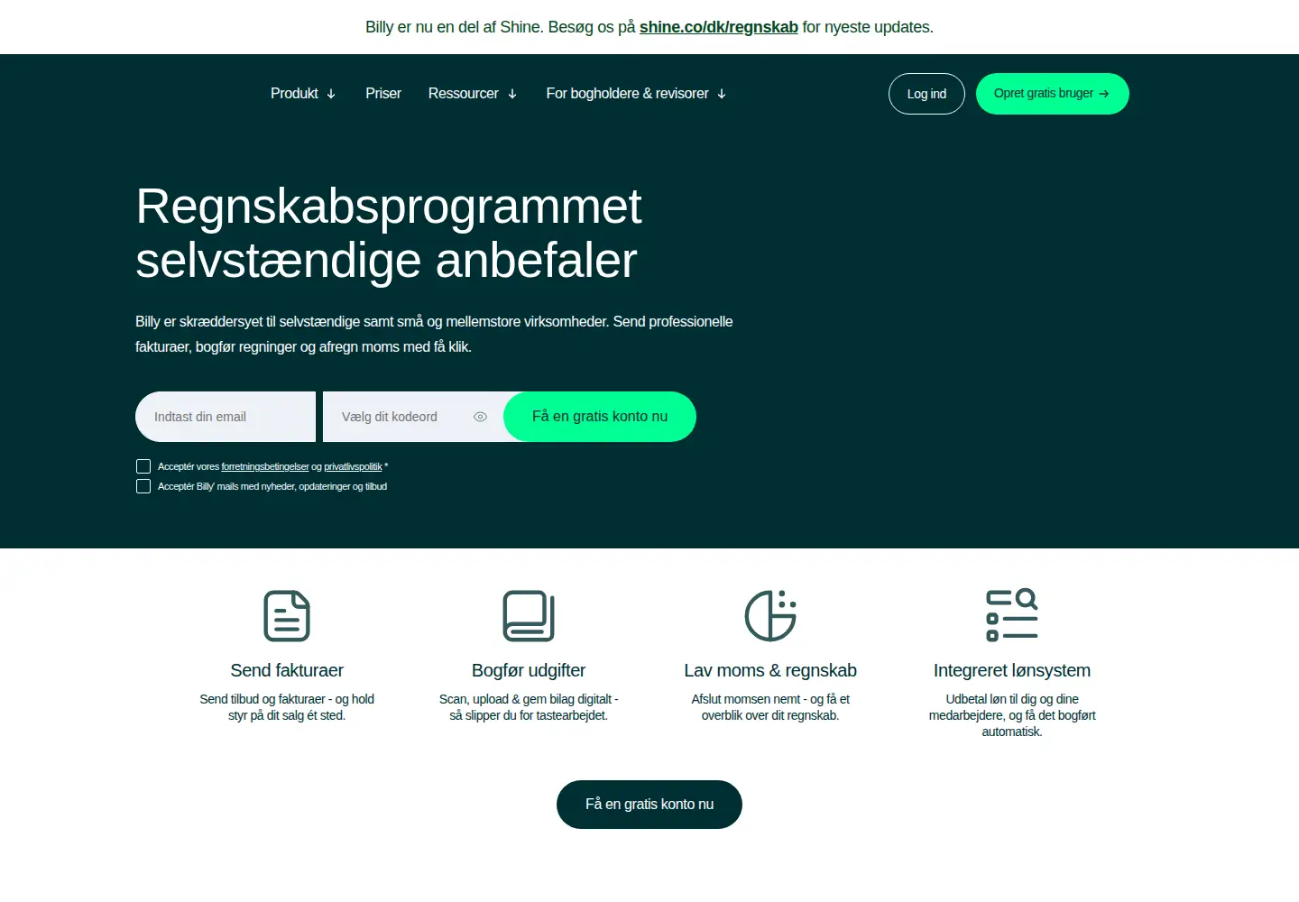 Screenshot of billy.dk