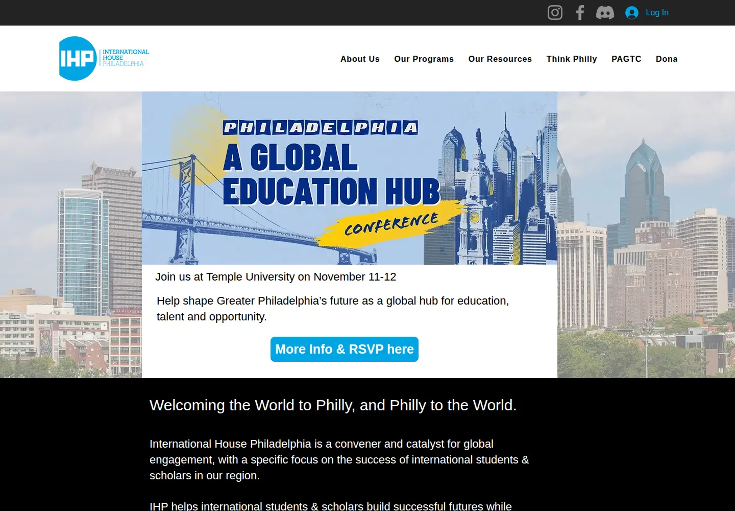 Captured homepage of ihousephilly.org in the current scan