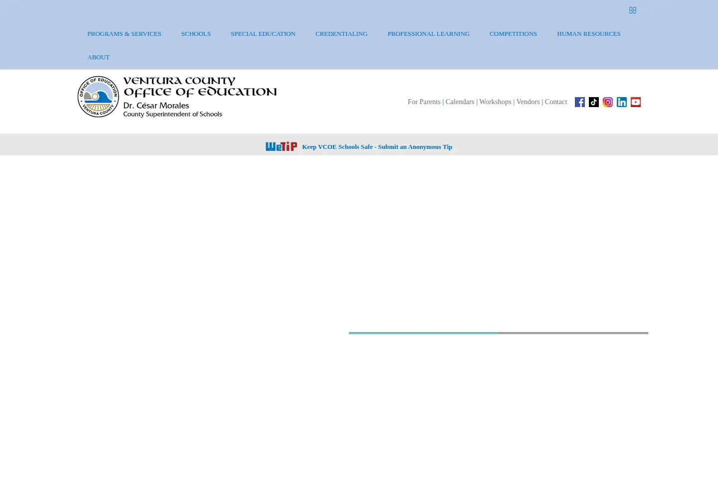 Screenshot of vcoe.org