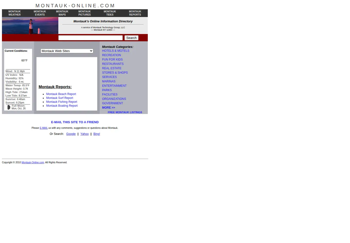Screenshot of montauk-online.com