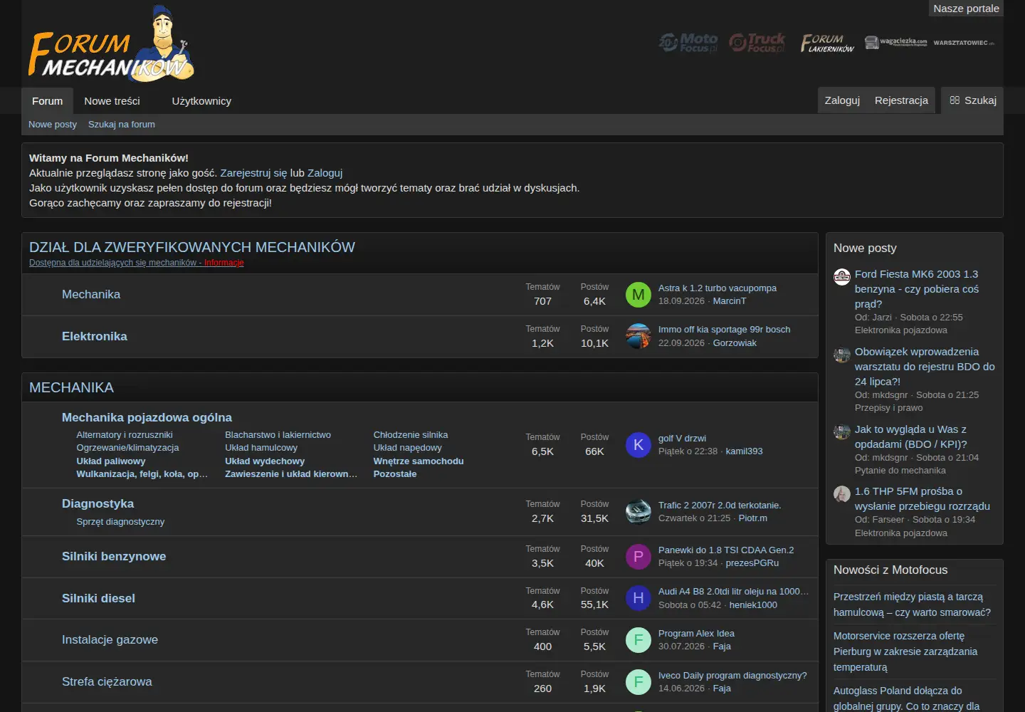 Screenshot of forum-mechanika.pl
