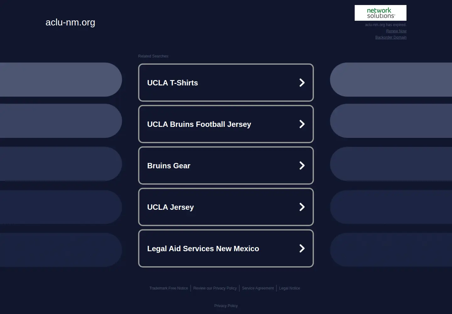 Screenshot of aclu-nm.org