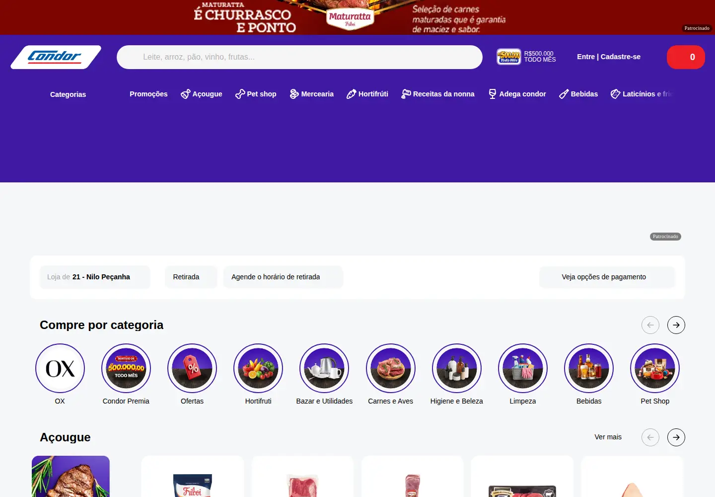 Screenshot of condor.com.br