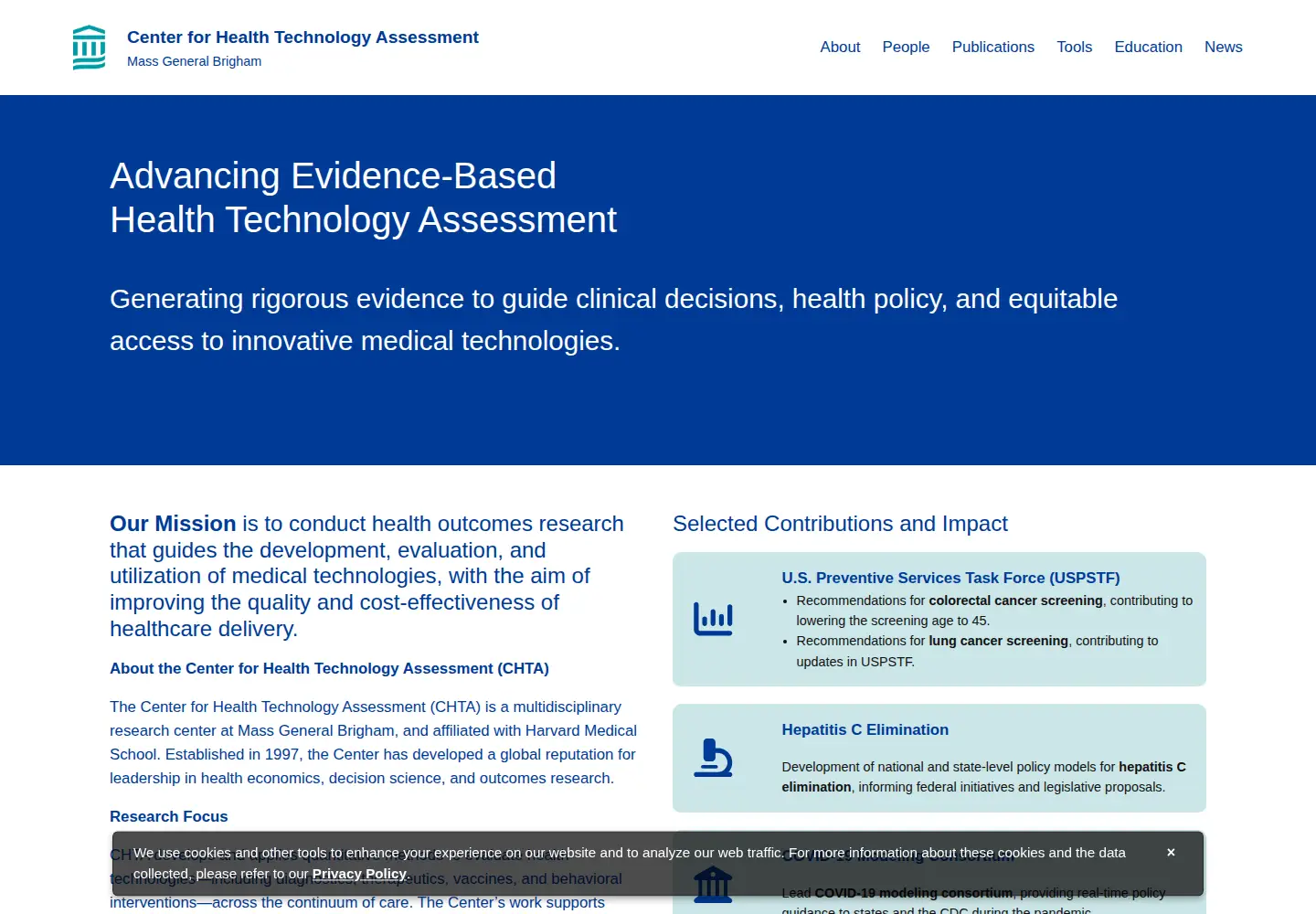 Captured homepage of mgh-ita.org in the current scan