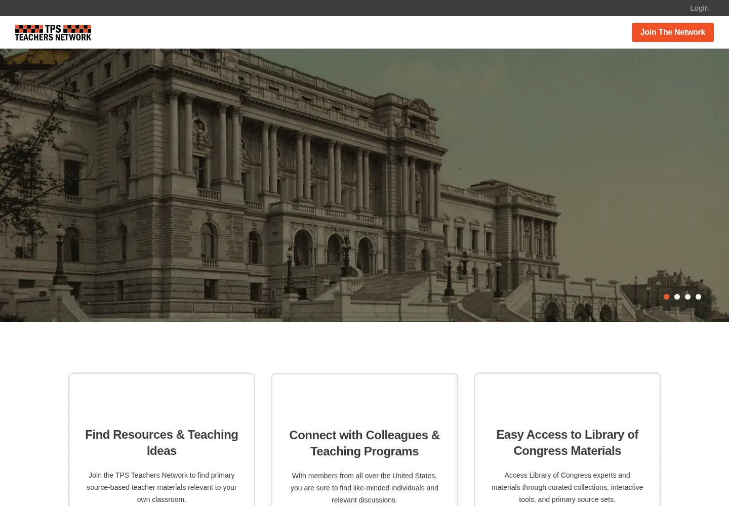 Screenshot of tpsteachersnetwork.org