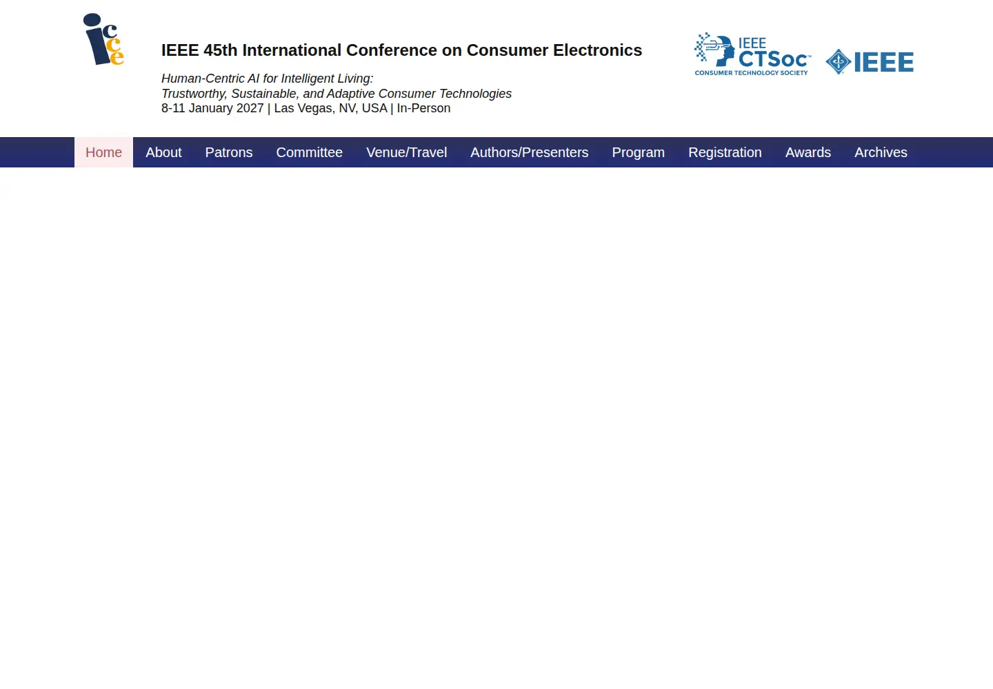Screenshot of icce.org