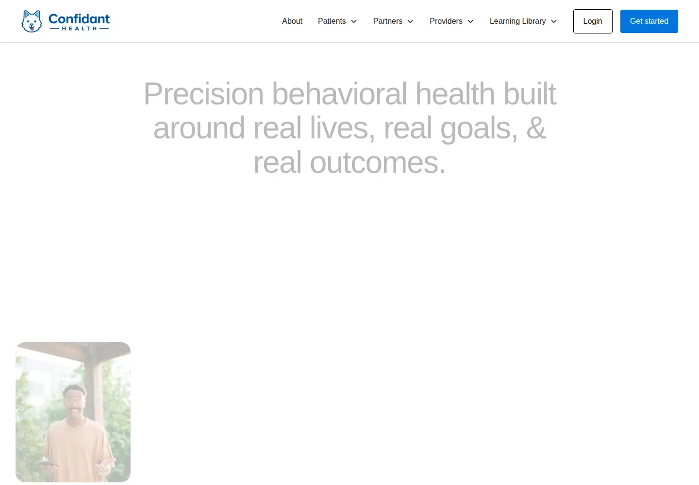 Captured homepage of confidanthealth.com in the current scan