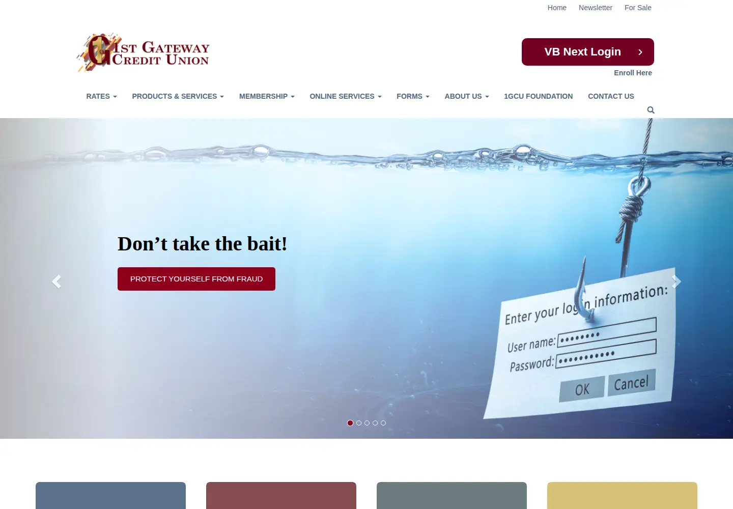 Captured homepage of 1stgateway.org in the current scan
