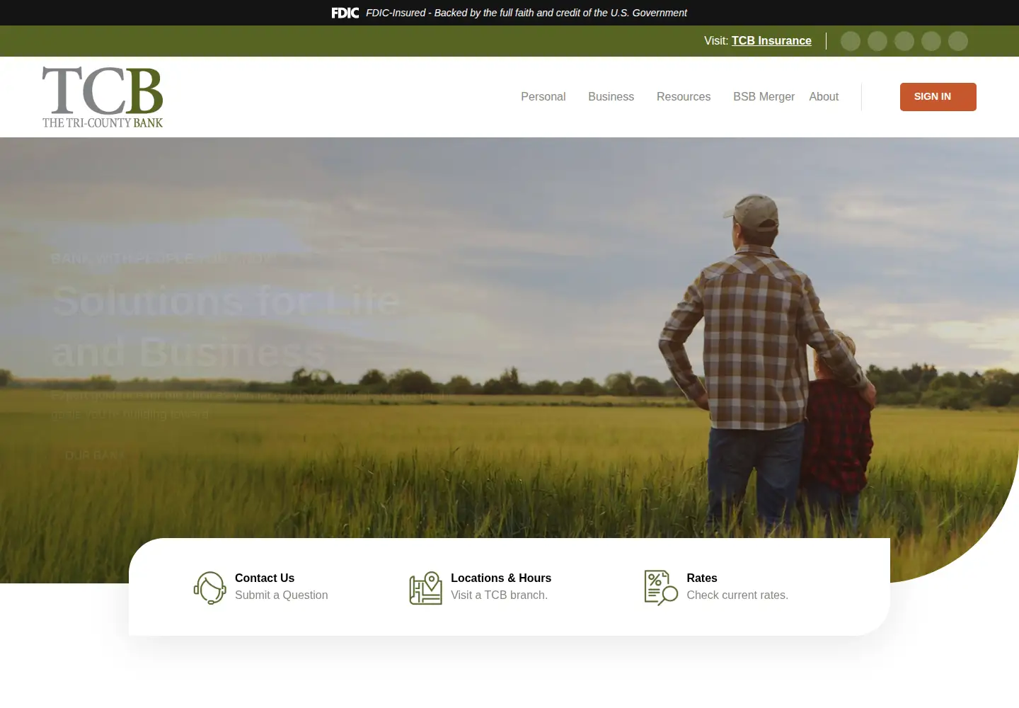 Screenshot of tricountybank.com