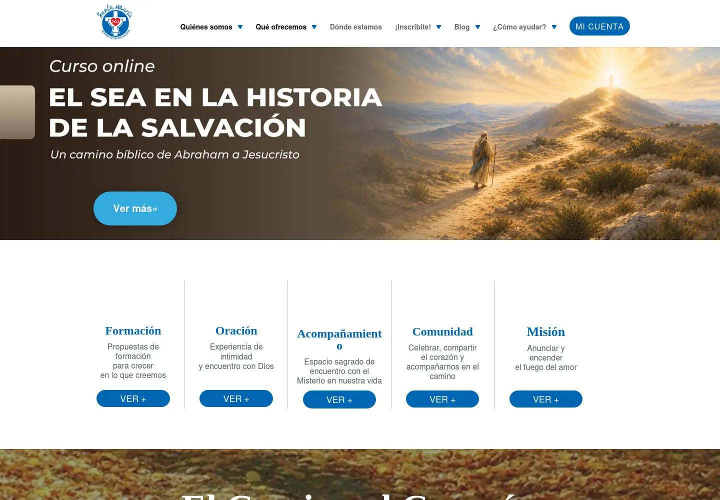 Screenshot of centrosantamaria.org