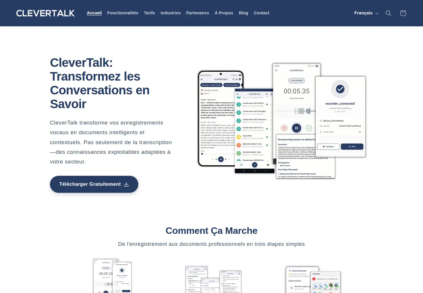 Captured homepage of clevertalk.ai in the current scan