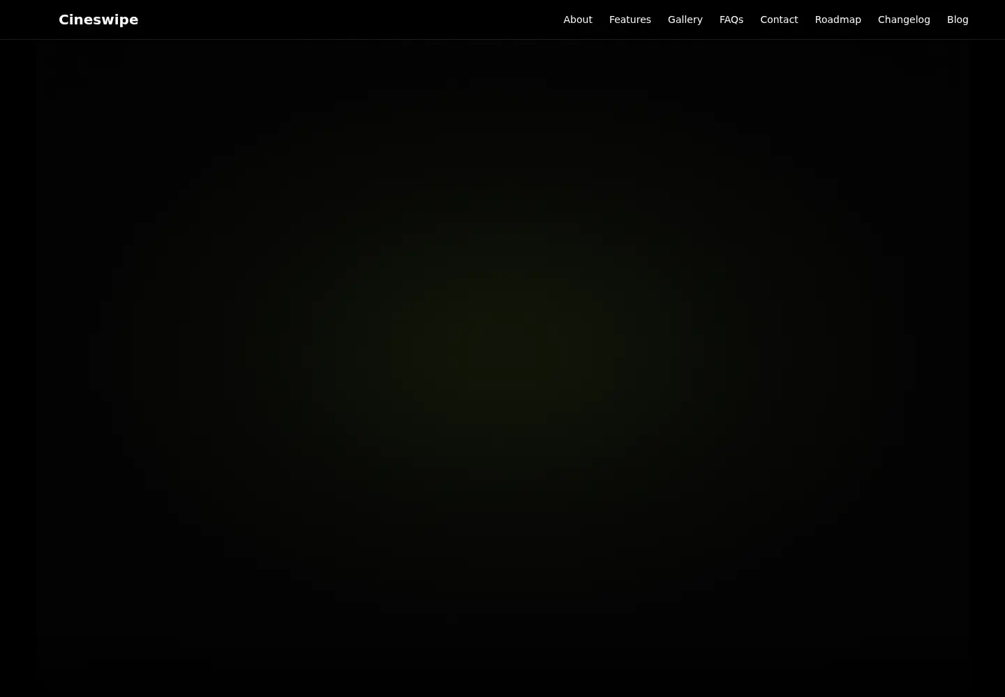 Screenshot of cineswipe.app