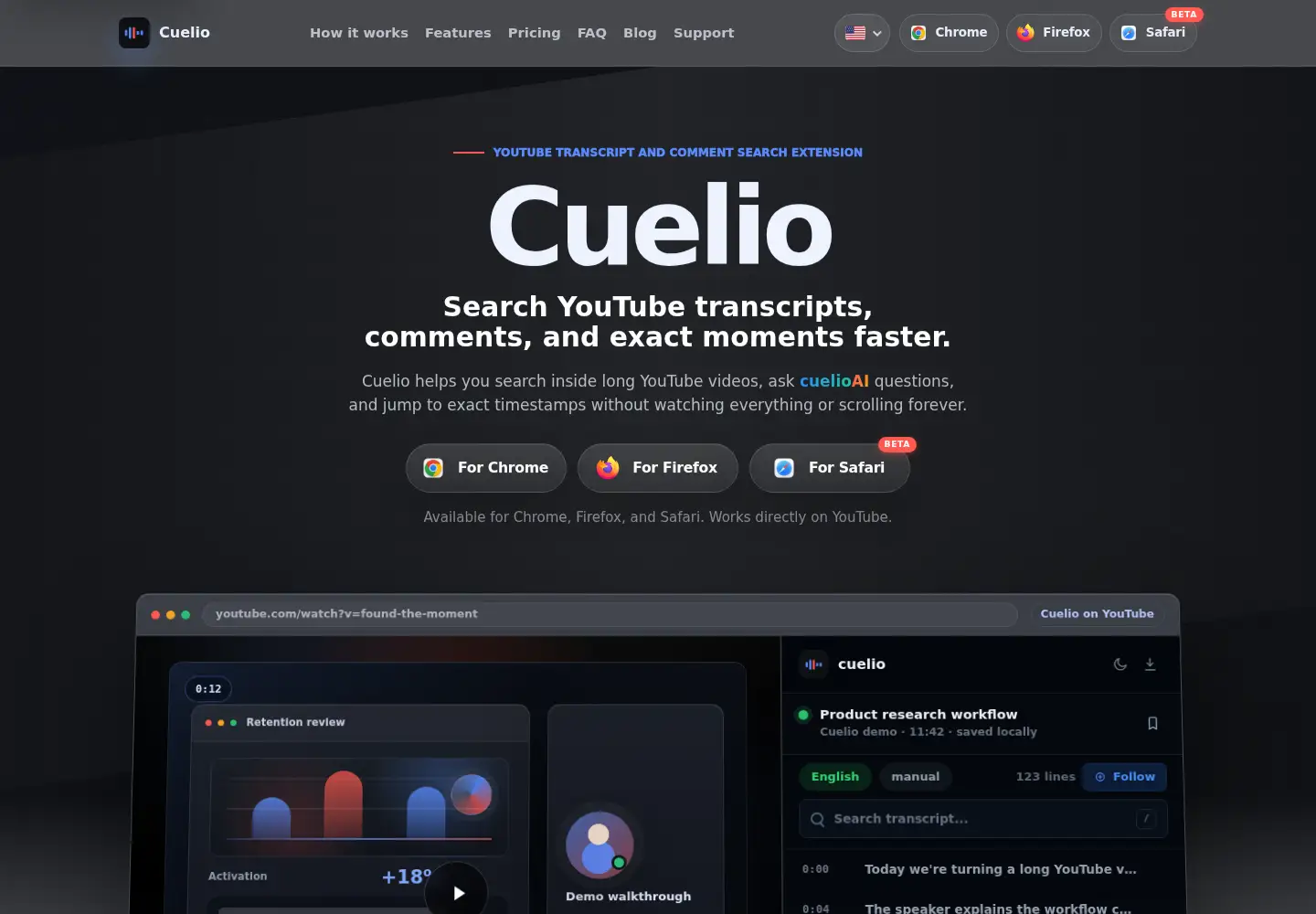 Screenshot of cuelio.app