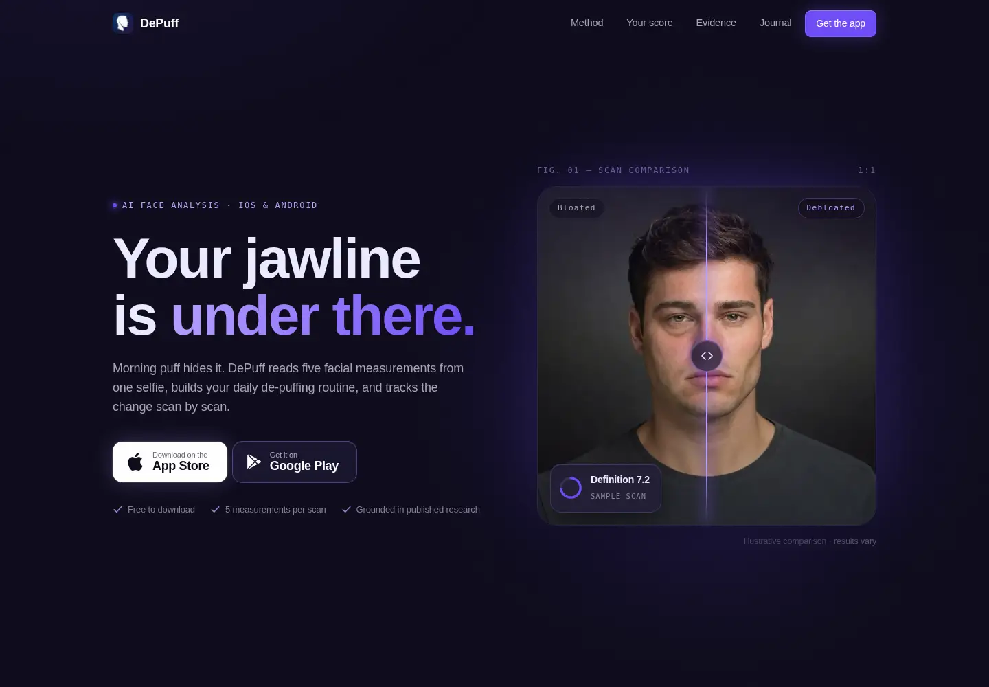 Screenshot of depuffai.app