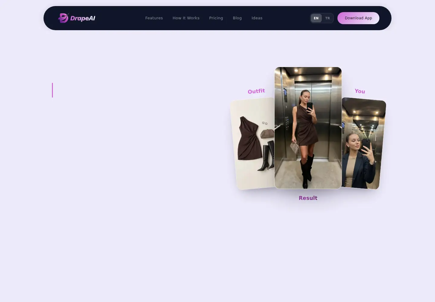 Screenshot of drapeai.app