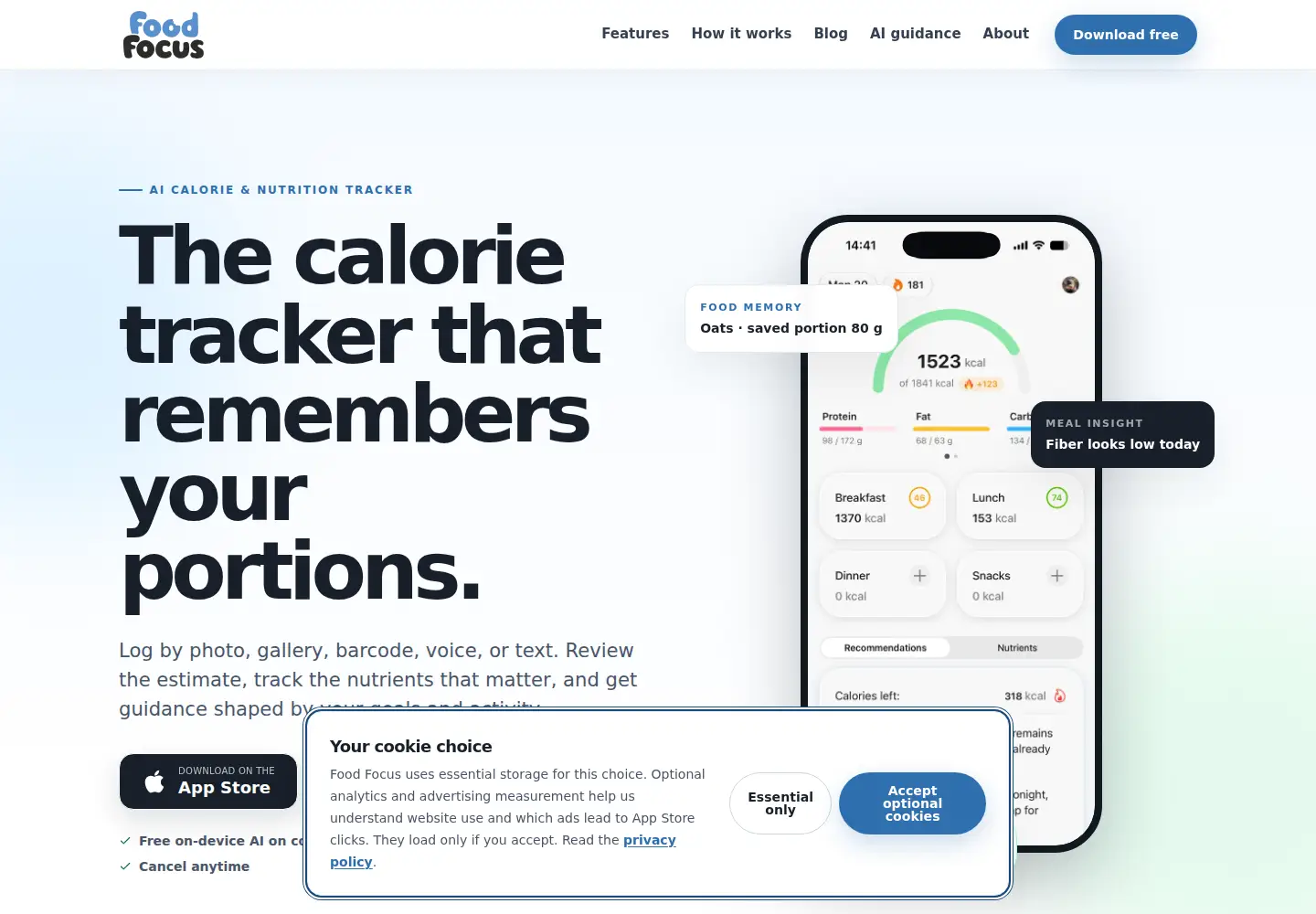 Screenshot of foodfocus.app