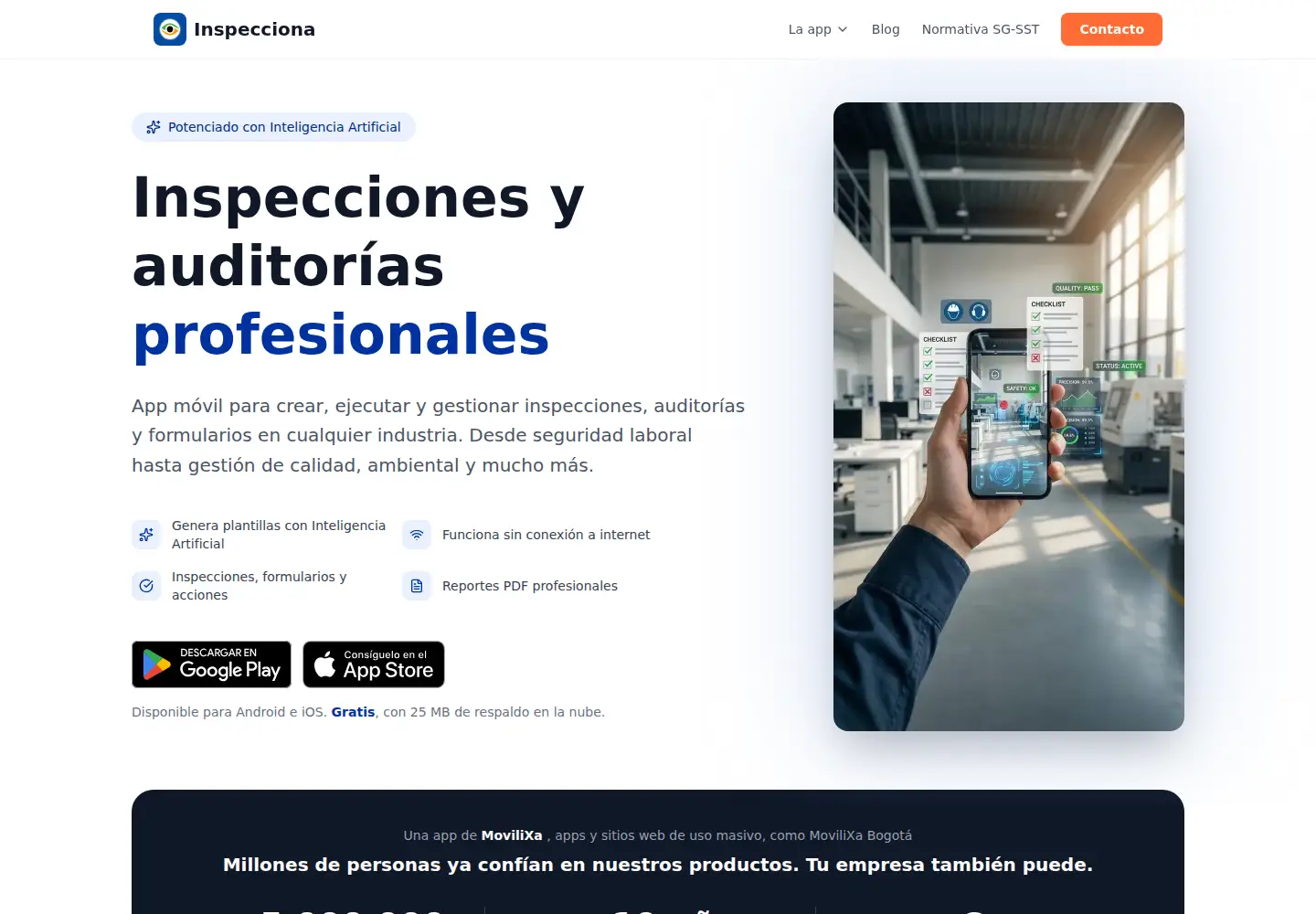 Screenshot of inspecciona.app