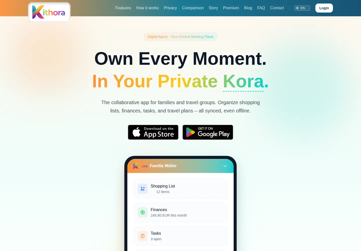 Screenshot of kithora.app