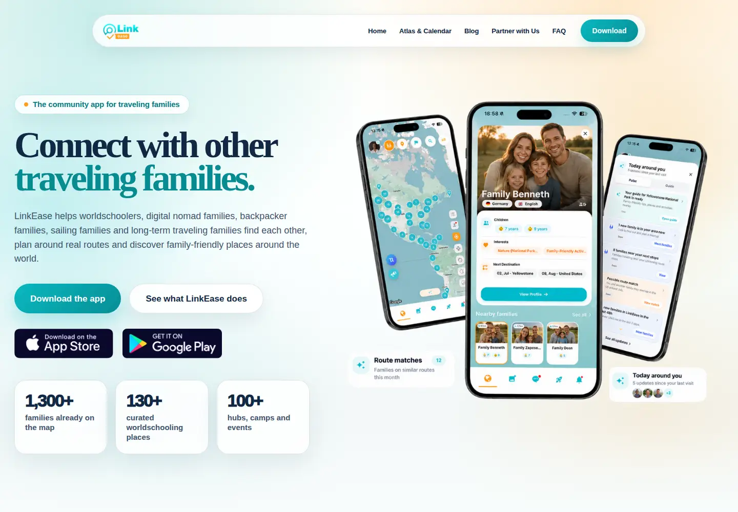 Captured homepage of linkease.app in the current scan