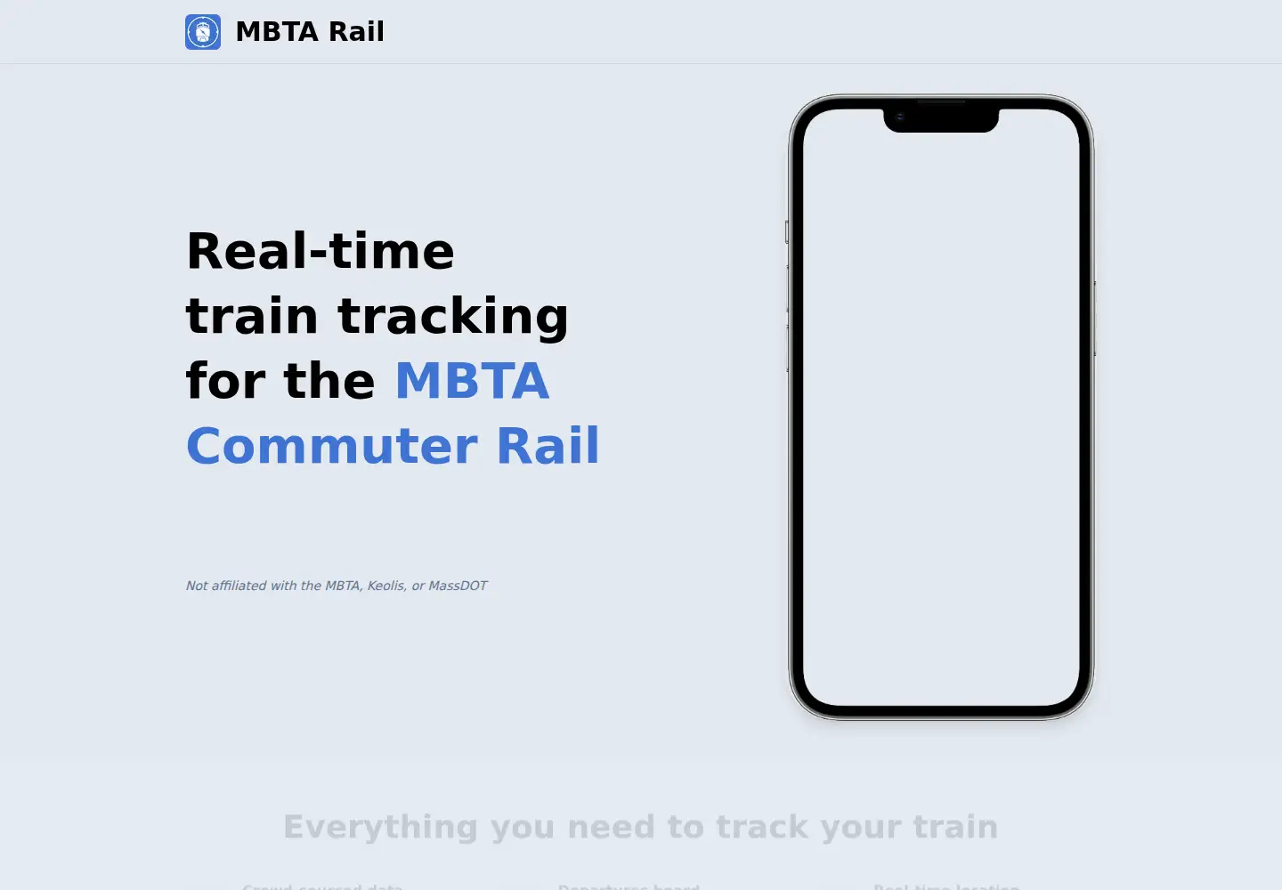 Screenshot of mbtarail.app